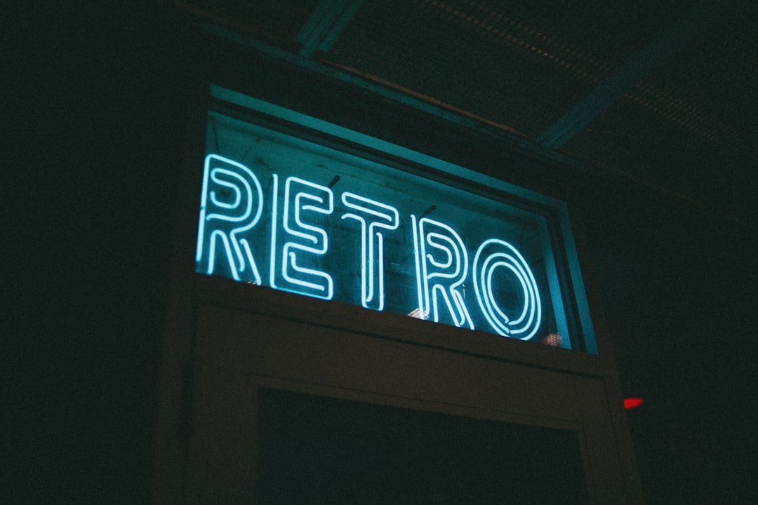 retrofuturistic 80s neon